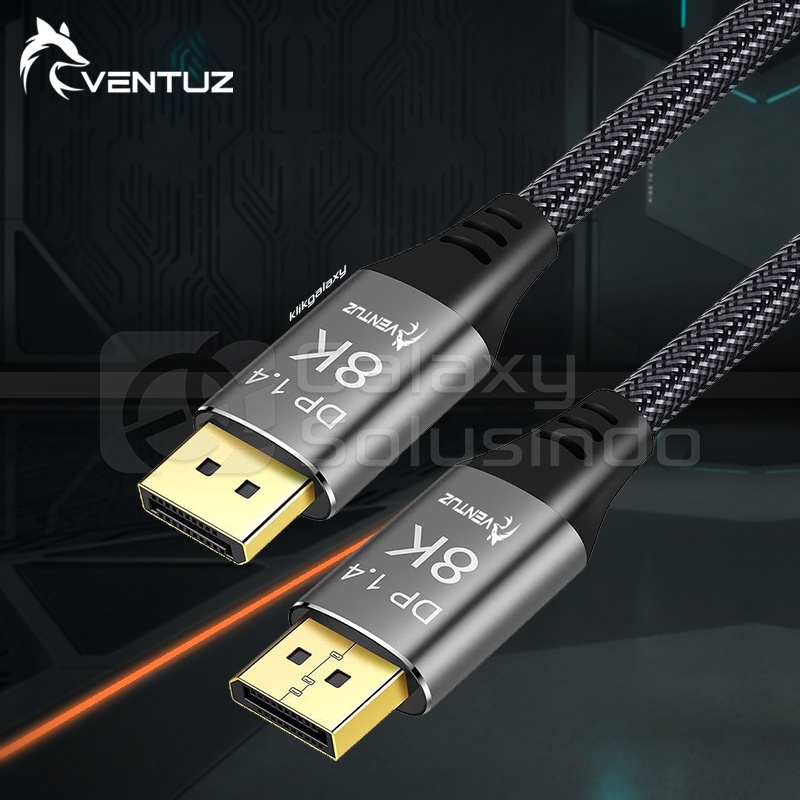 VENTUZ Display Port (DP) To Display Port (DP) Copper Cord Ultra HD 8K Cable - 1.8m