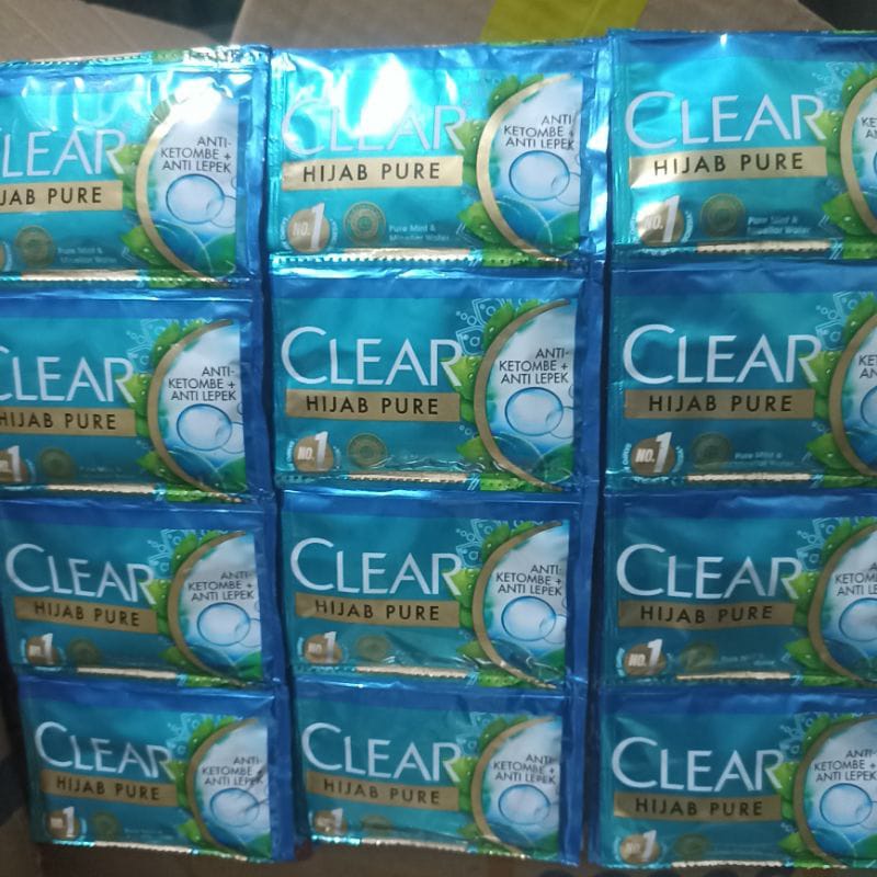 CLEAR SHAMPO sachet / Shampo Clear Renceng  isi 12 Kosmetik Arjuna Unilever