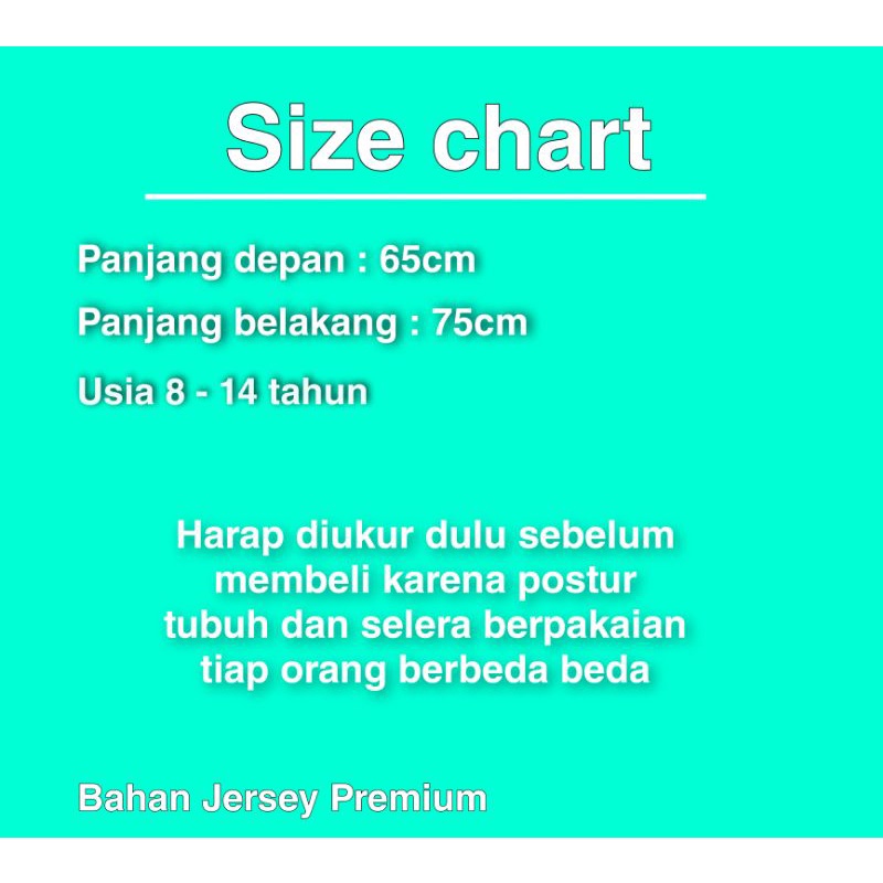 Jilbab bergo anak Hamidah Jersey Premium/hijab kids