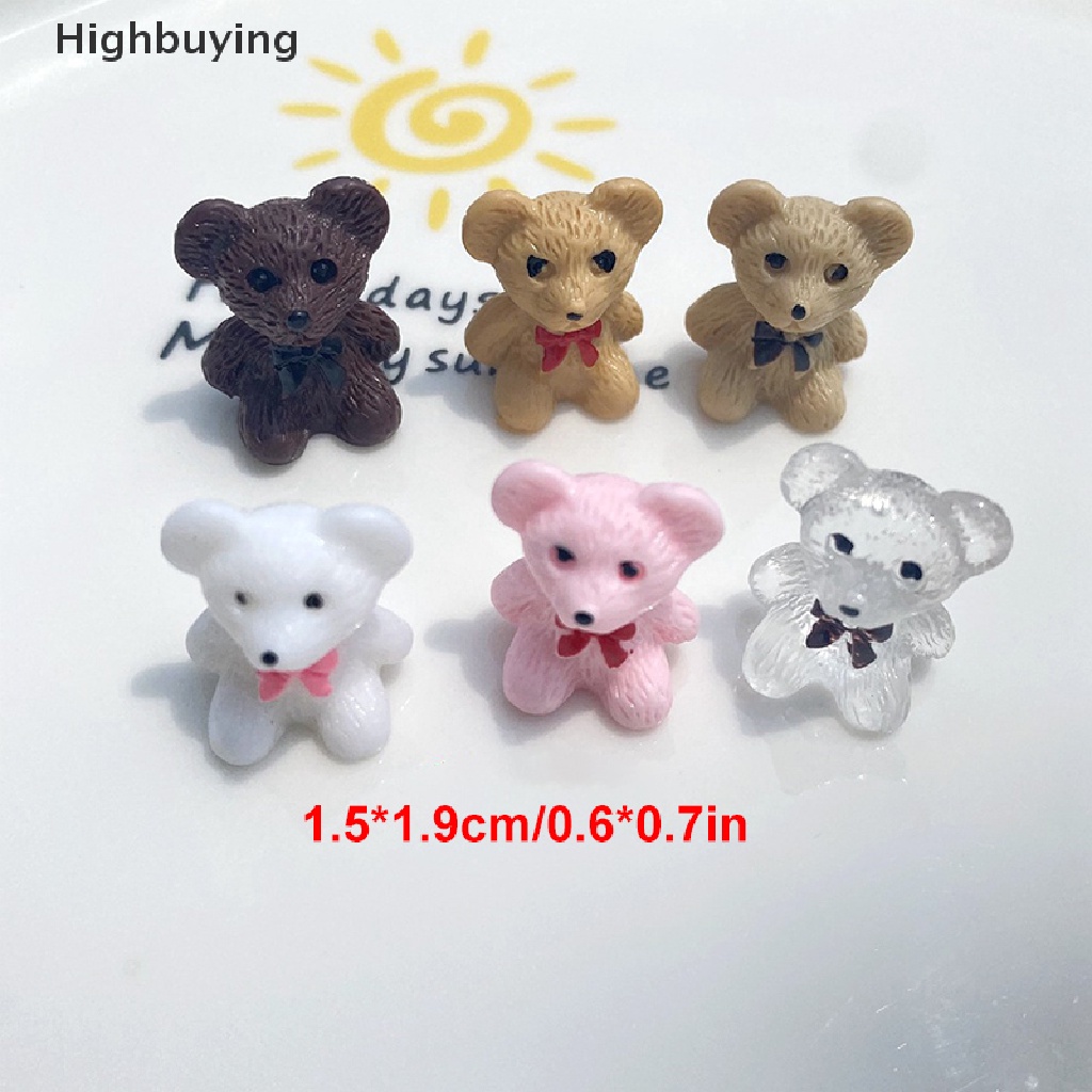 Hbid 10Pcs DIY Mini Little Sitg Bear Mainan Perhiasan Miniatur Aksesoris Rumah Boneka Glory