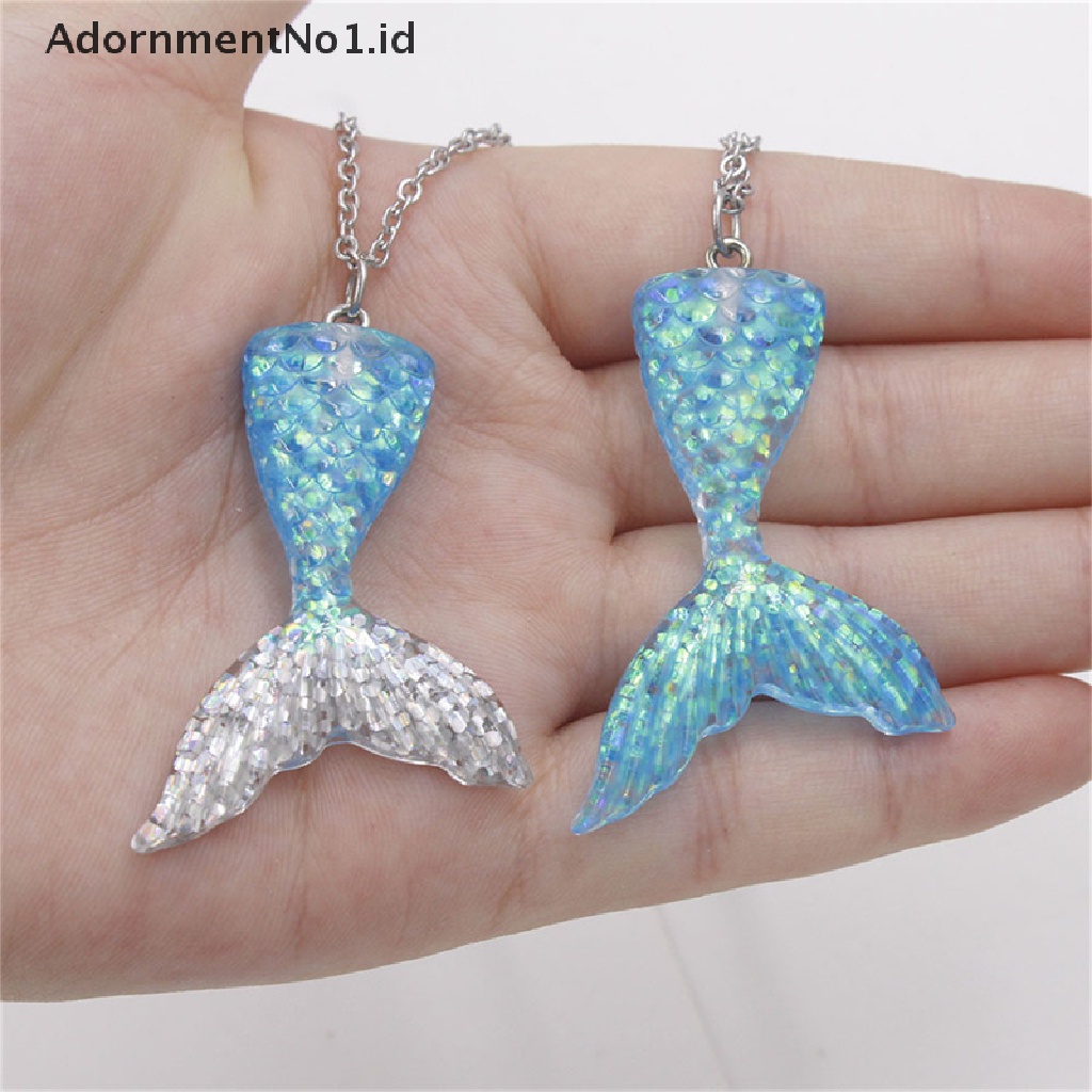 [AdornmentNo1] Kecantikan Mermaid Ekor Ikan Liontin Rantai Kalung Hadiah Untuk Pernikahan Baby Show Ulang Tahun Mermaid Hen Party [ID]