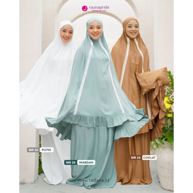 Mukena Rauna MR 26 Mukena Potongan Material Rayon Premium Rukuh Polos