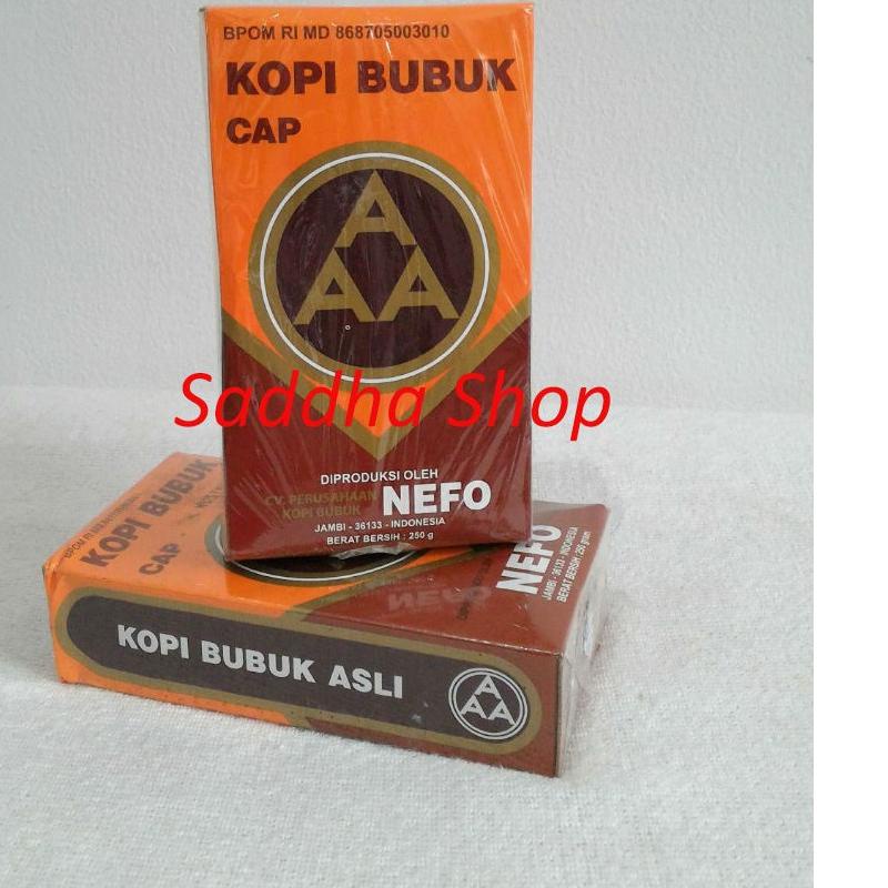 

Sale | KF7 | Kopi Murni Bubuk Hitam Excelsa Nikmat Asli Cap AAA Nefo Jambi 250 gram