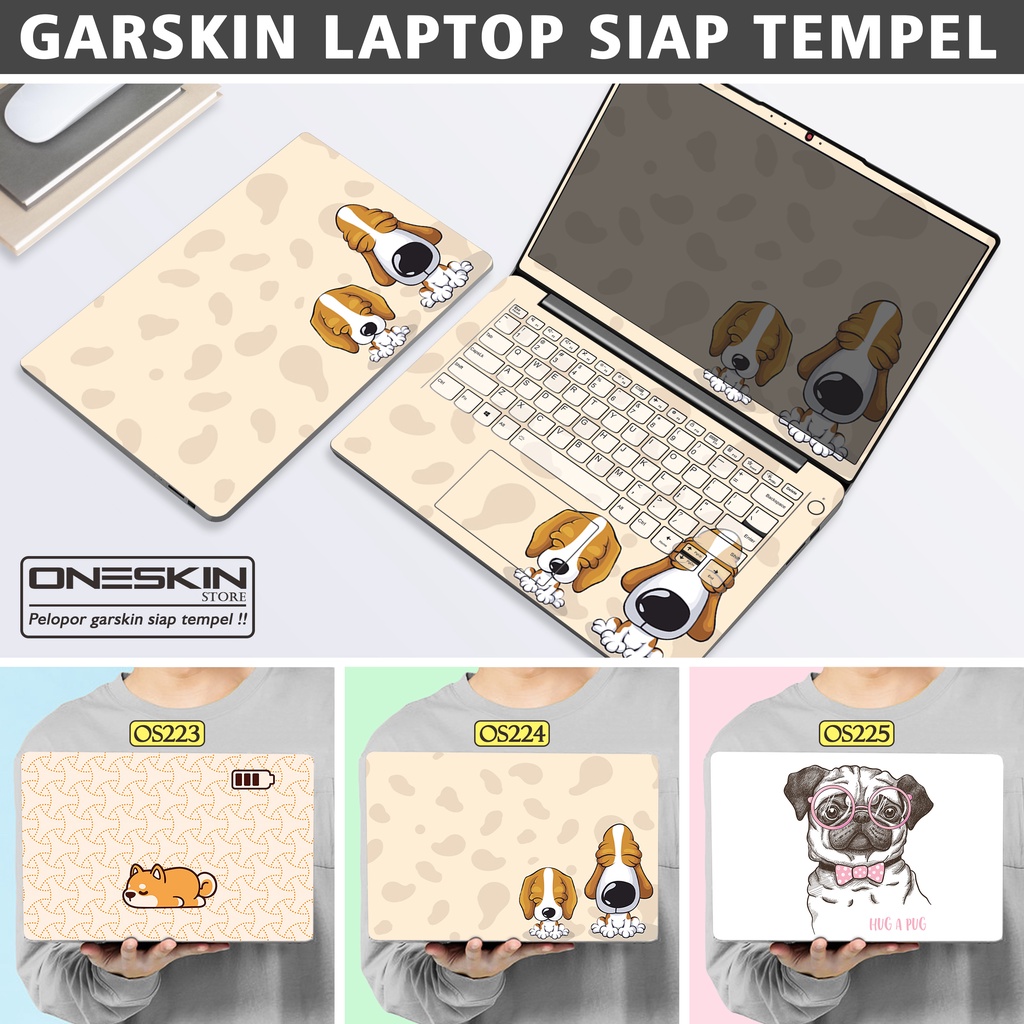 Garskin Sticker Laptop Protector Macbook Full Body Bottom Bezel Palmrest Skin Dog Cute