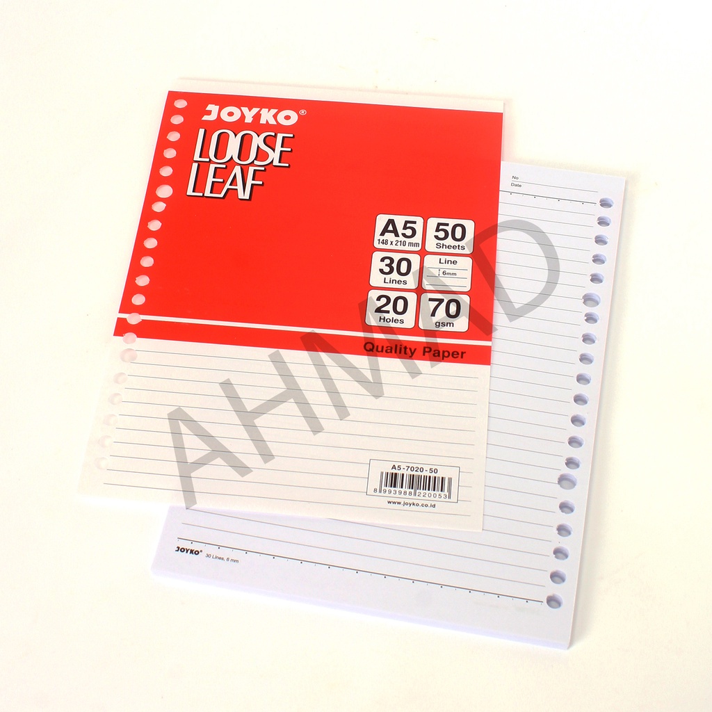

Loose Leaf Joyko A5 50 lembar / Isi Refill Kertas File [ SET ]