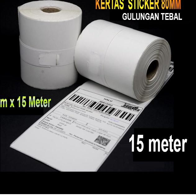 

AAL470 VQ - Kertas Stiker Label Printer Thermal 80x50mm Continuous 80 x 15 Meter ***