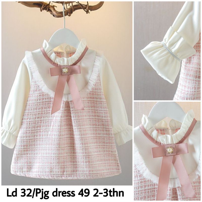 DRESS BAYI TWEED DRESS PESTA BAYI DRESS PESTA ANAK IMPORT DRESS TWEED BAYI