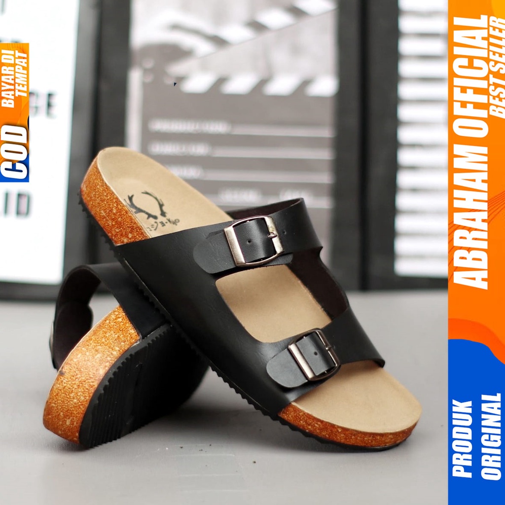 Sandal Slide Slop Pria Sendal Selop Abraham Hiro