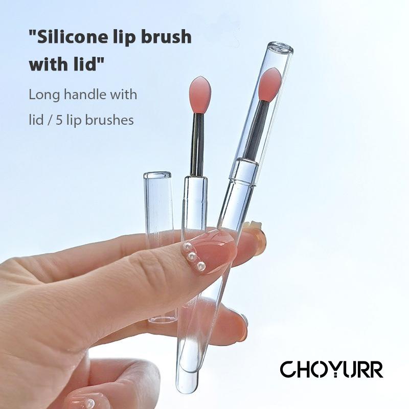 【COD】Silicon Lip Brush With Cover Aplikator Lip Gloss Portabel Multifungsi Bahan Silikon Kuas Silikon Bibir Eyeshadow Beauty Makeup Tool-CH