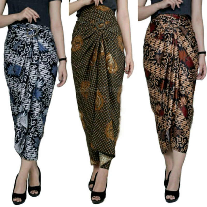 (50 Motif) Rok Lilit Batik Bawahan Kebaya Modern Rok Serut Batik Free Ring Kain Batik Floral Batik Couple Pasangan