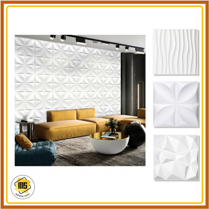 Wall Panel 3D PVC Wallpaper Dinding Ukuran 30 x 30 cm