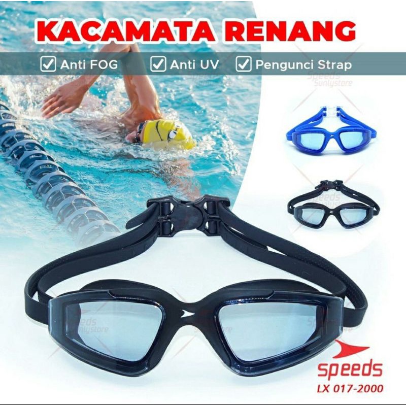 SPEEDS 2000 Kacamata Renang Dewasa Anti UV&Fog LX017-2000