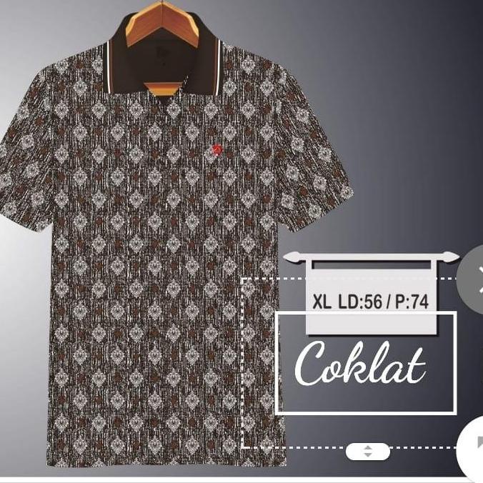 Depan Noveli wear - Kaos kerah pria | kaos korea halus motip batik dewasa saku lengan pendek | atasa