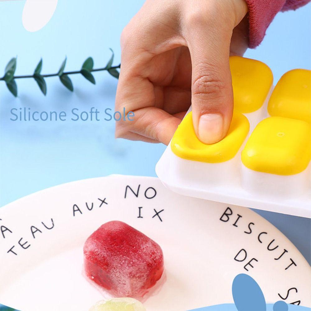 Top Ice Cube Tray Aksesoris Dapur Stackable Popsicle Box Silikon