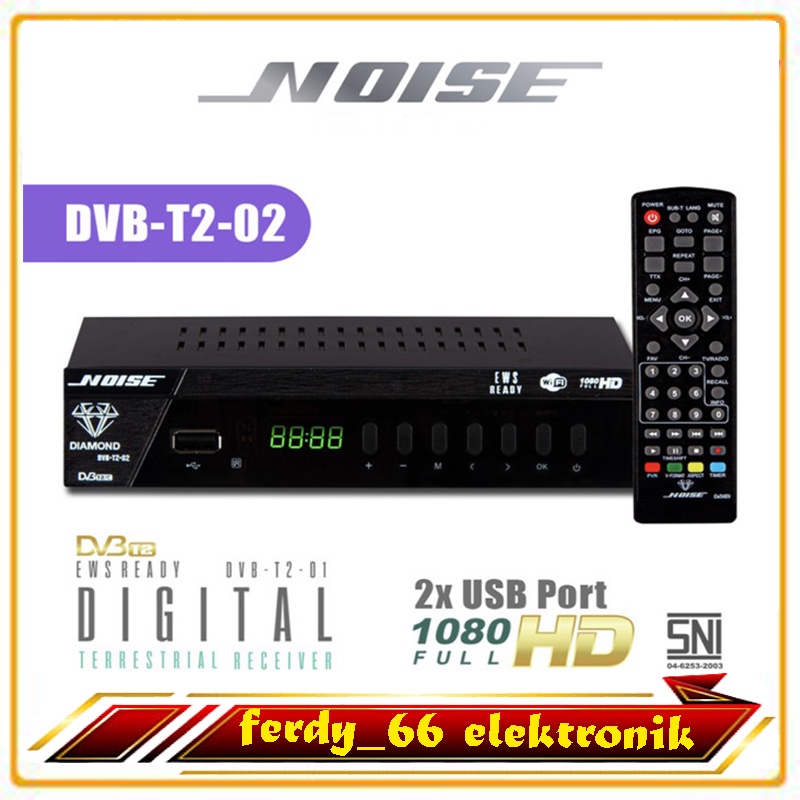 Set top box TV Digital NOISE DVB T2 02 penerima siaran TV digital