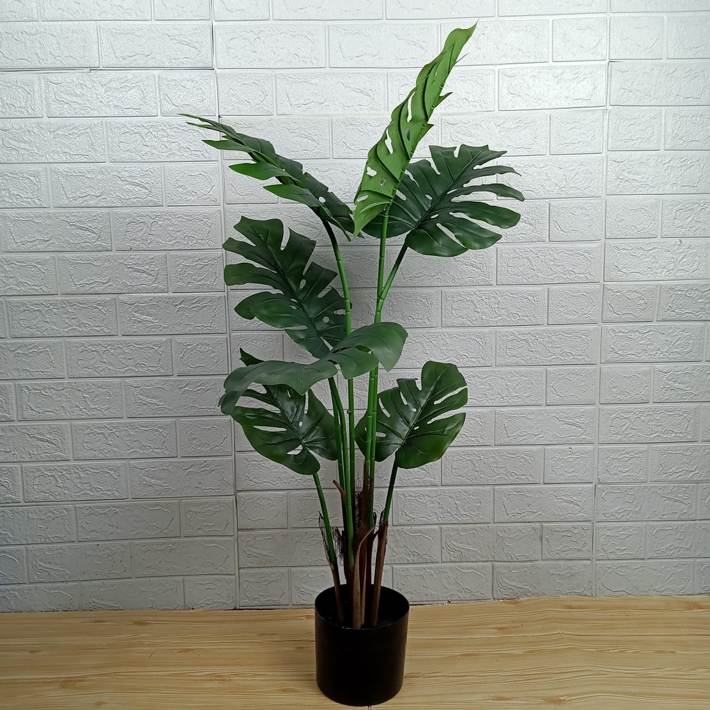 AND / COD / Tanaman Pohon Monstera Hias Plastik Dekorasi Ruangan Rumah Kantor Artificial Pohon Plastik Monstera Palsu PBP127-03 04