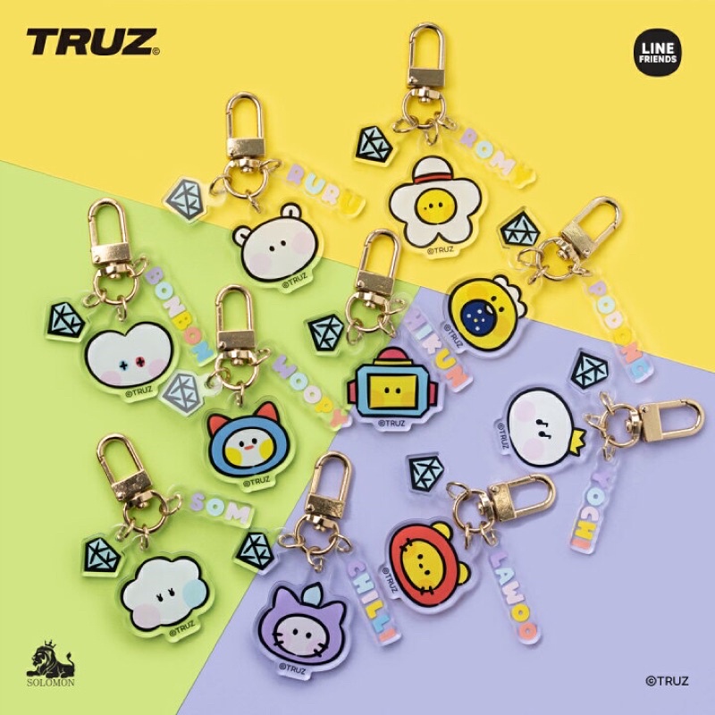 [Pre order] TRUZ (TREASURE) x line friend - keychain acrylic | gantungan kunci akrilik