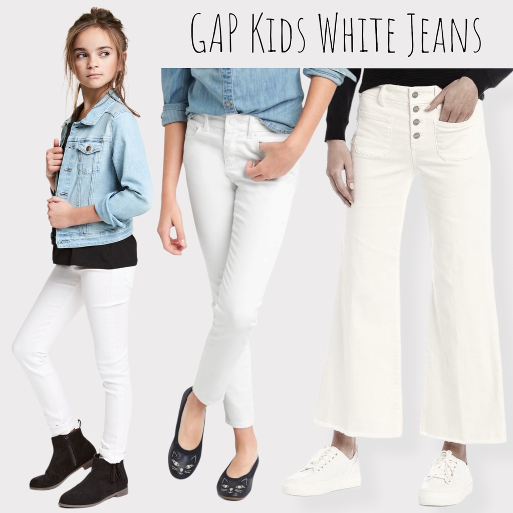 GAP Celana Jeans Putih Anak Perempuan