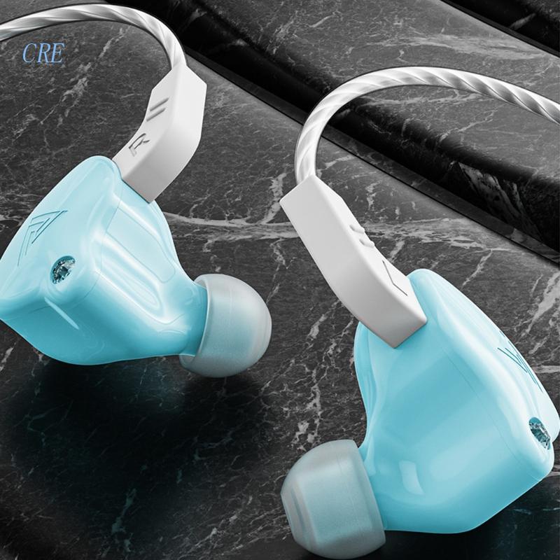 Cre Earphone In-ear HiFi Suara Olahraga Luar Ruangan Headphone Kontrol Garis Dengan Mic