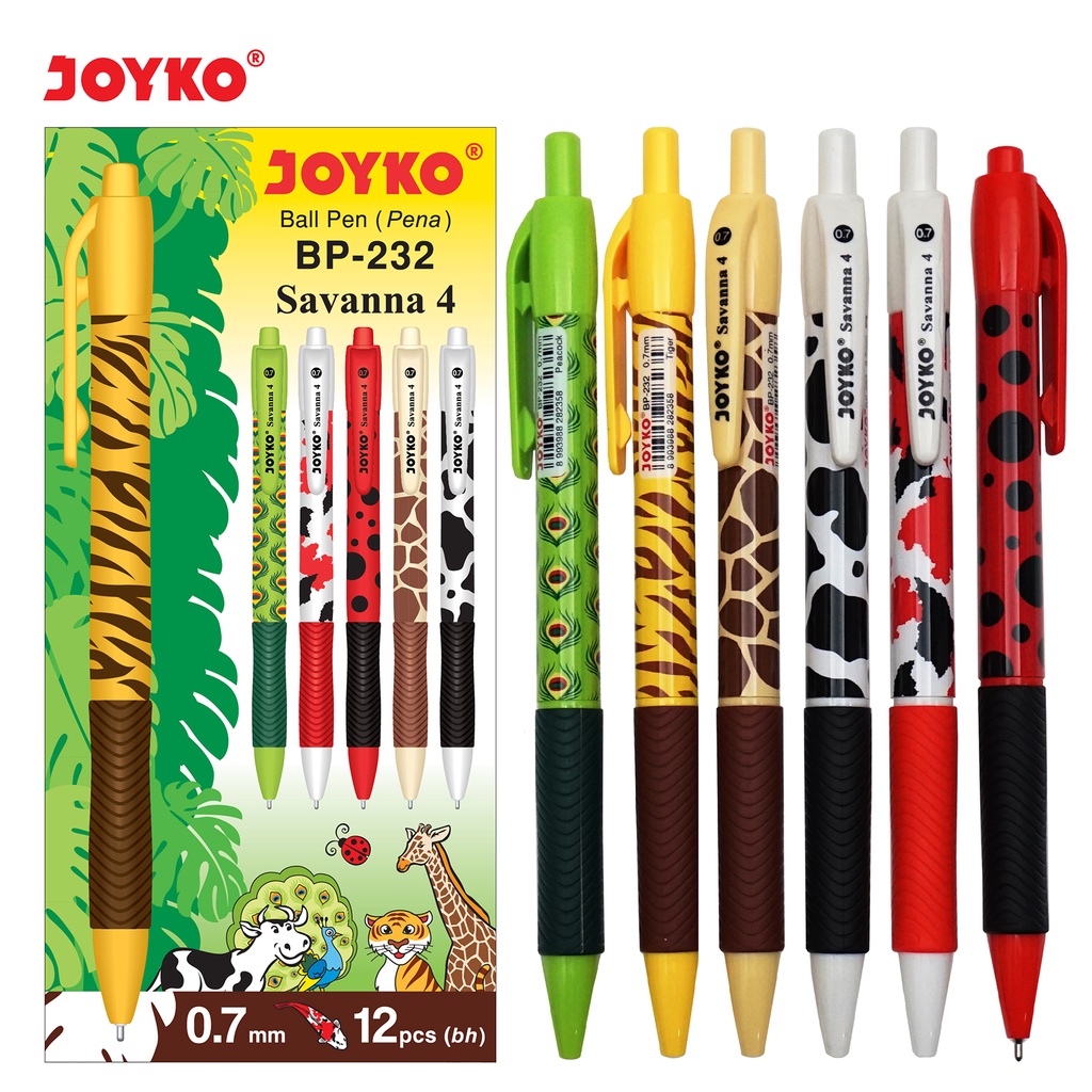 

Ballpen BP-232 (Savanna 4) 1 Box 12 Pcs Joyko