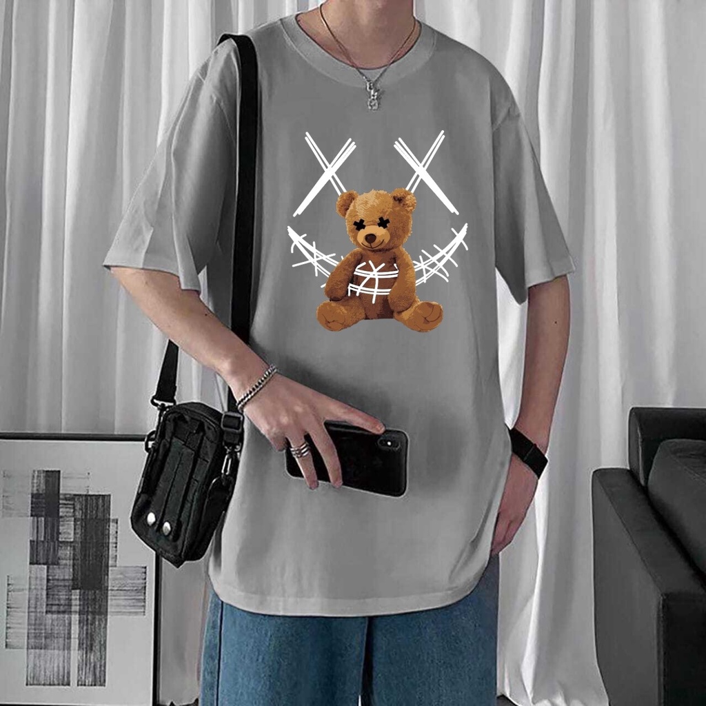 Baju Kaos Distro Oversize Toonz Fashion Bear Lengan Pendek