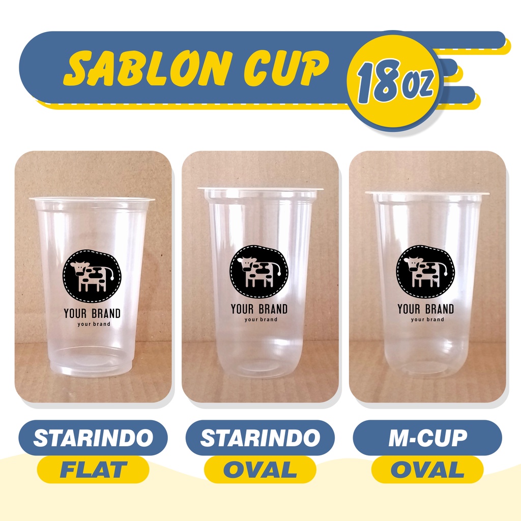 SABLON CUP FLAT OVAL 18 oz