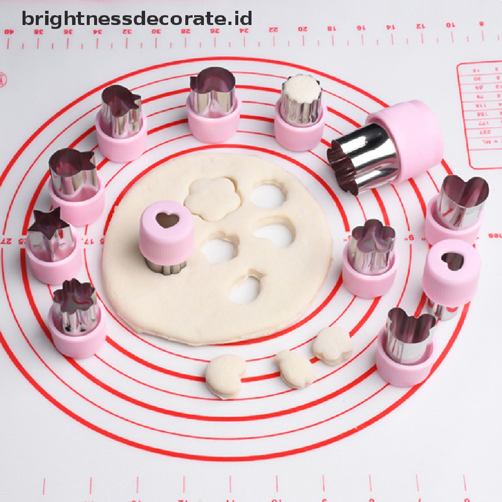 [Birth] Pemotong Sayuran Gagang Plastik Pink Stainless Buah Cutg Die Alat Dapur [ID]