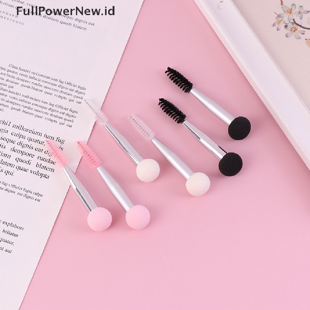 Power Eyelash Brush Double Ended Professional Alat Sikat Kepala Spons Make Up Alis ID