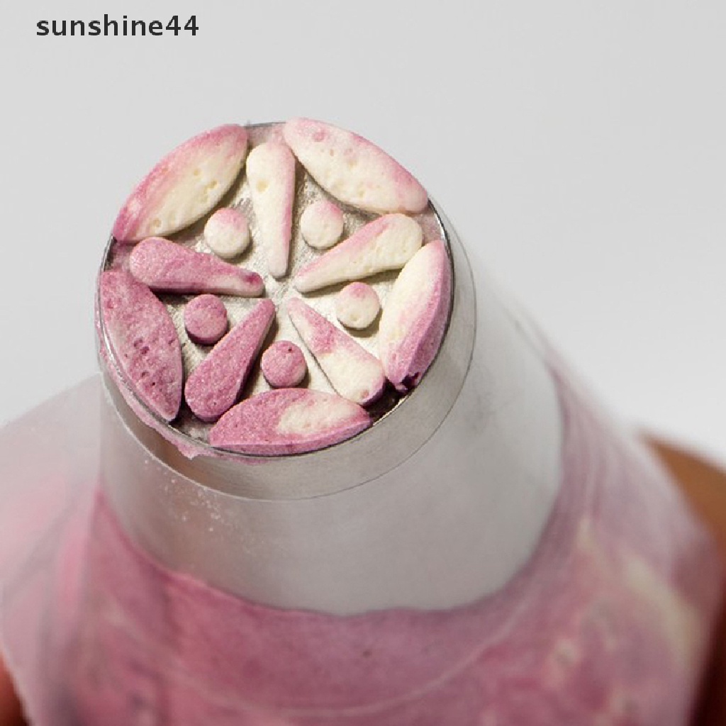 Sunshine 8Pcs/Set Stainless Steel Rusia Nozel Pastry Kue Icing Piping Nozzle Tools.