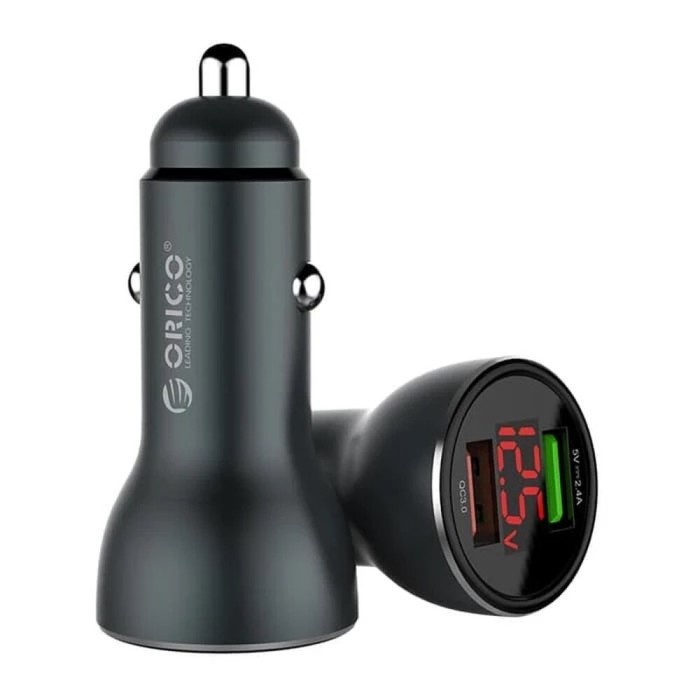 ORICO UPF-K2-GY-BP 30W Dual Ports USB Smart Car Charger