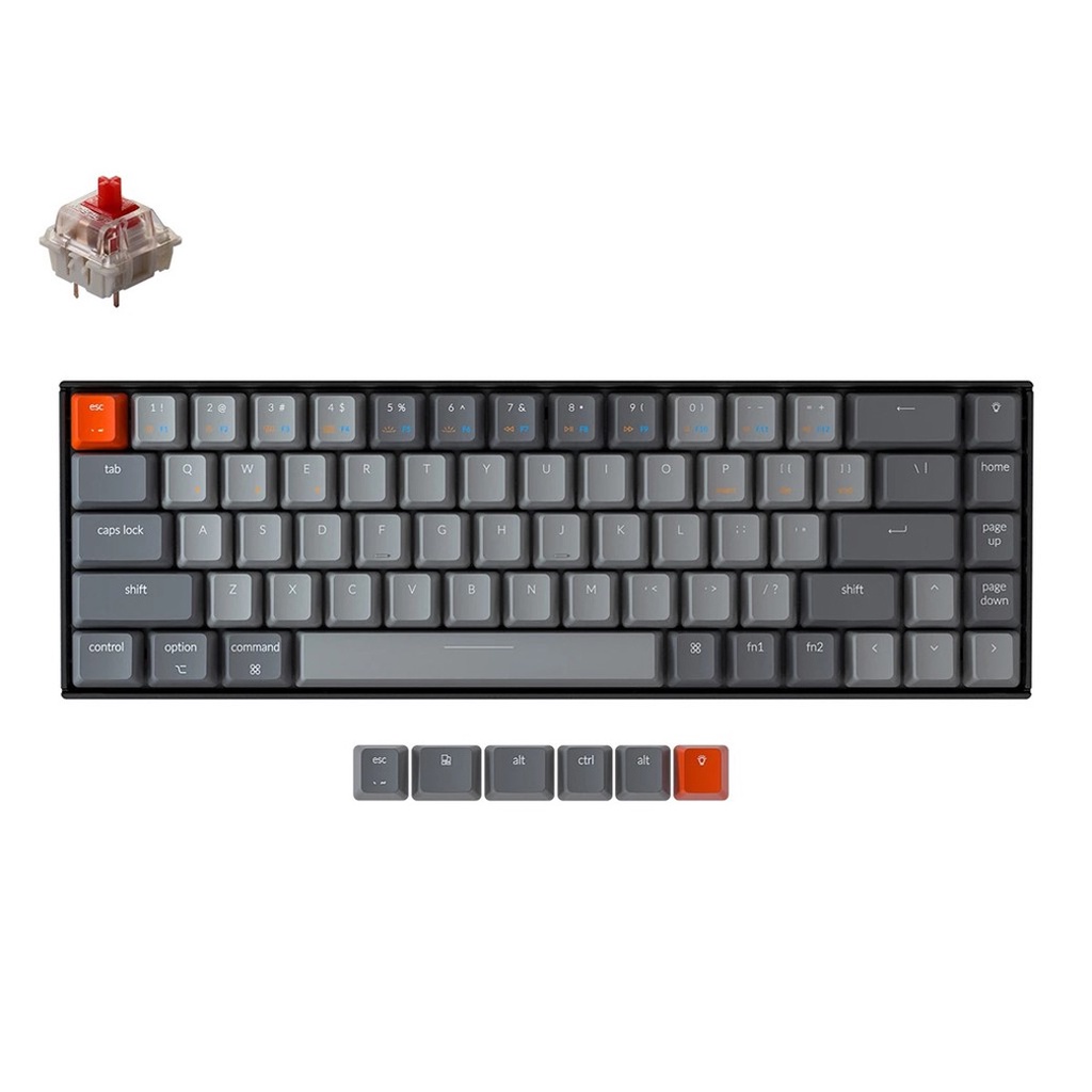 Keychron K6 White LED Plastic Frame Mechanical Gaming Keyboard