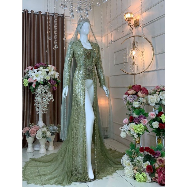 KEBAYA AKAD  DUYUNG BEREEKOR | KEBAYA  TERBRU |GAUN PENGANTEN/AKAD SEMATA KAKI KEBAYA SAKE