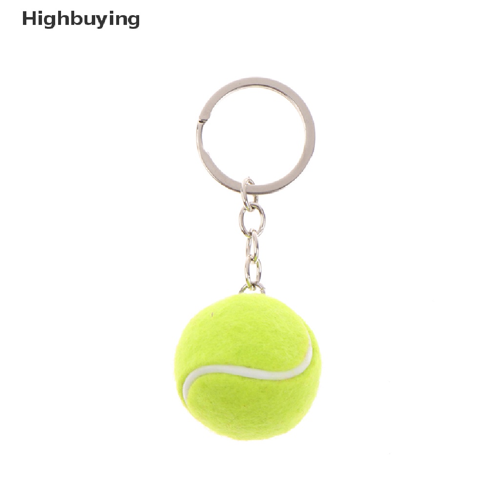 Hbid Gantungan Kunci Bola Tenis Logam Gantungan Kunci Mobil Key Ring Rantai Olahraga Liontin sliver Glory