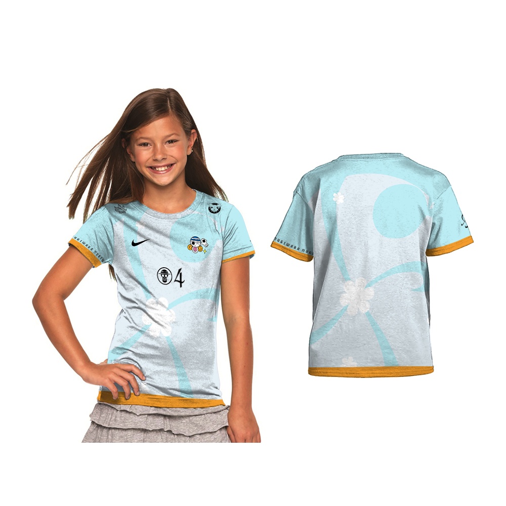 Kaos Anak Jersey One Piece X Nike New Fan Art Nami Version Full Printing Custom