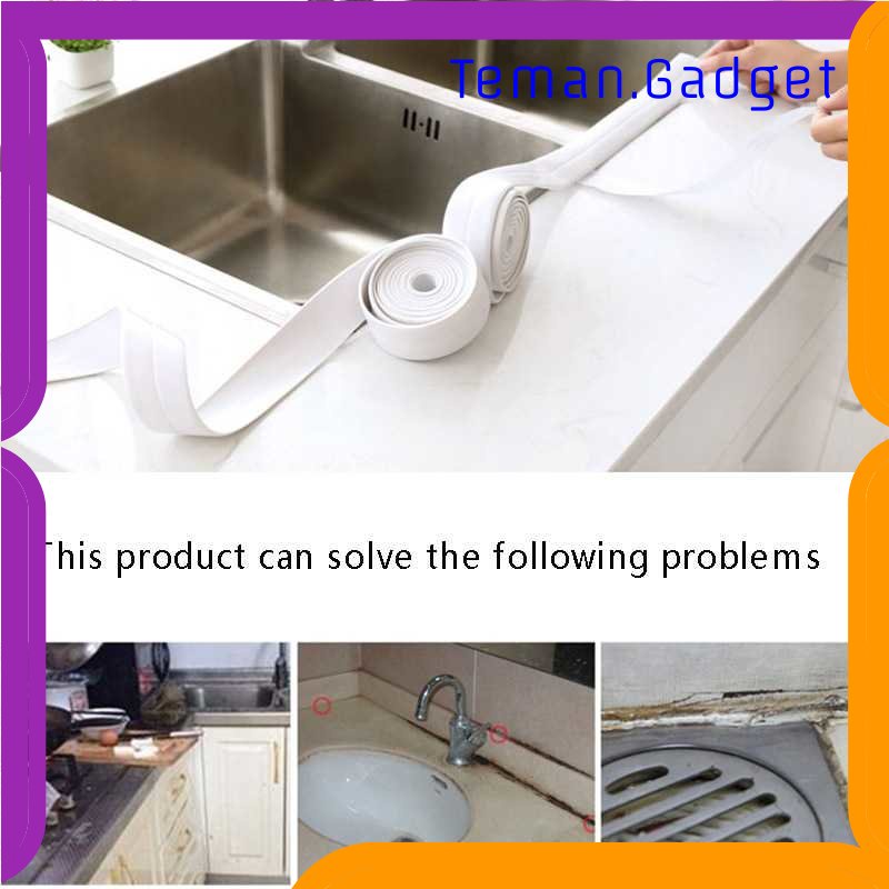 TG - DPR Mildew Sealing Strip Sticker PVC Dapur Kamar Mandi 3.2m x 3.5cm