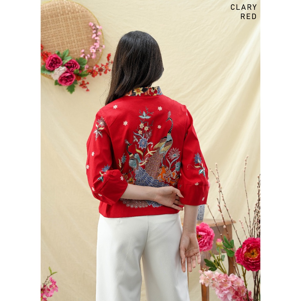 Evercloth Clary Jaket Wanita Batik Jacket Wanita Outer Rompi Wanita Jumbo Luaran Couple