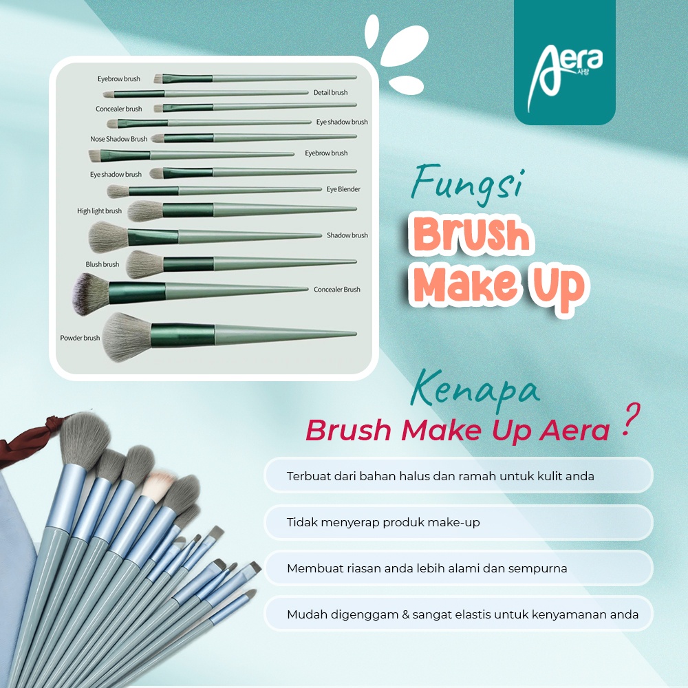 AERA Brush Make Up Kosmetik Brush Powder Foundation Brush Kuas Makeup