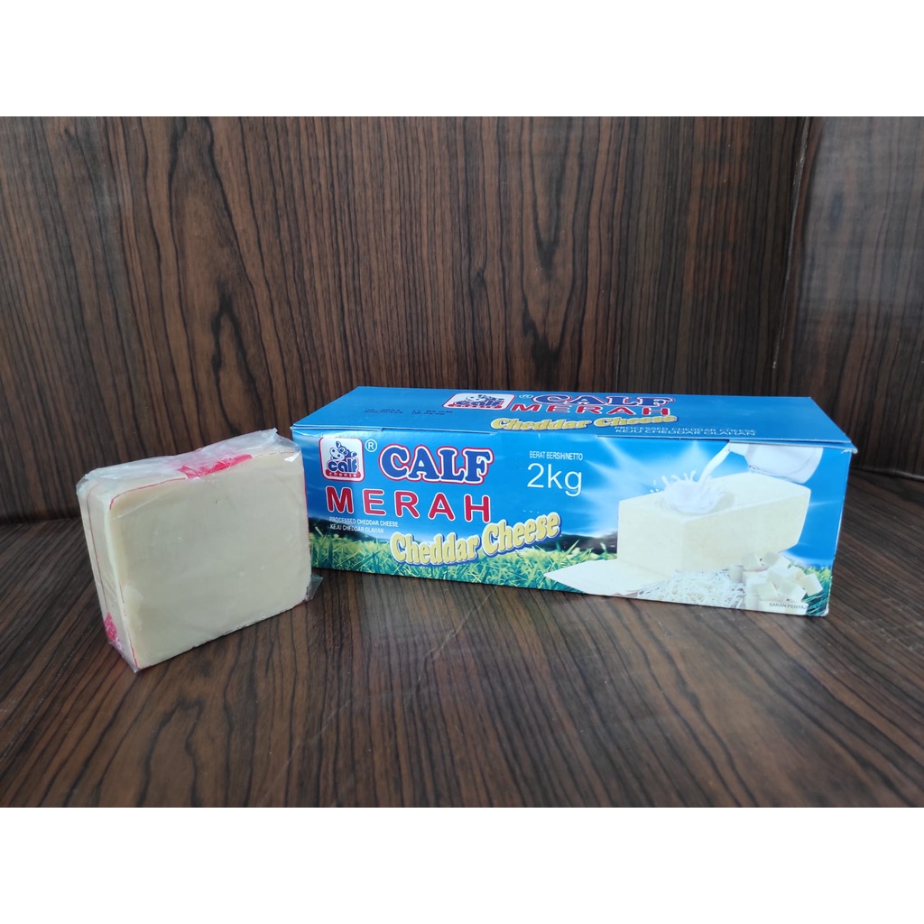 

Keju Calf Merah Cheddar Potongan 250 gr