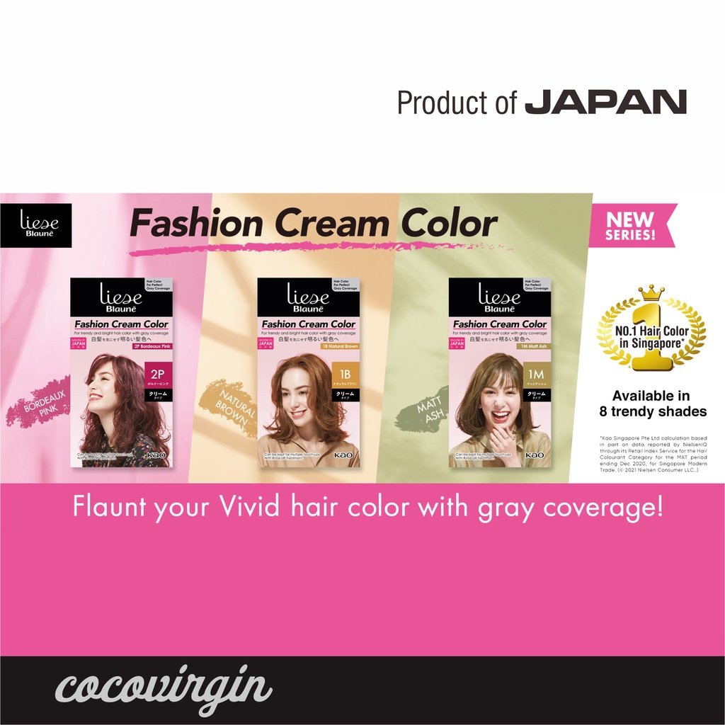 Jual LIESE BLAUNE LUMIEST CREAM COLOR FOR GRAY HAIR COVER WARM BROWN