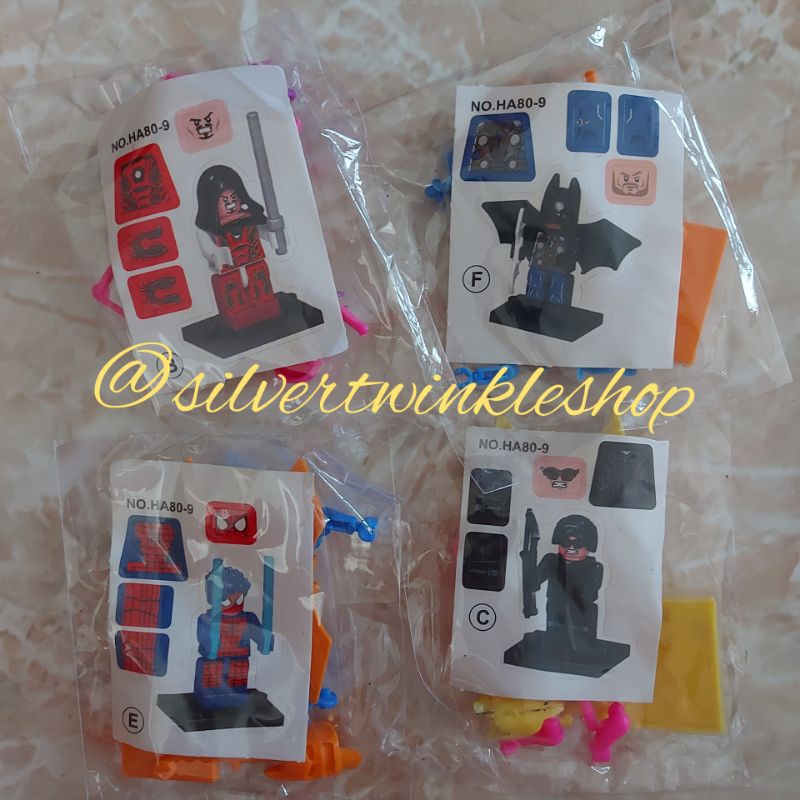 Mainan edukasi anak lego robot bongkar pasang assembly rakit merakit bp kecil superhero super hero b