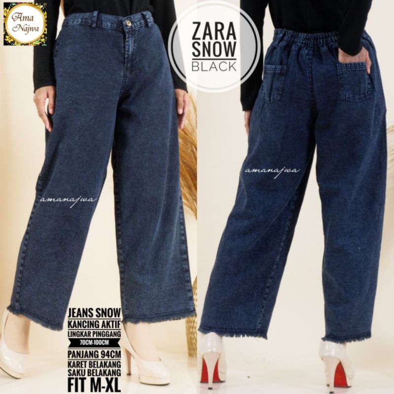 CELANA KULOT JEANS VARIASI KANCING ORI AMA NAJWA