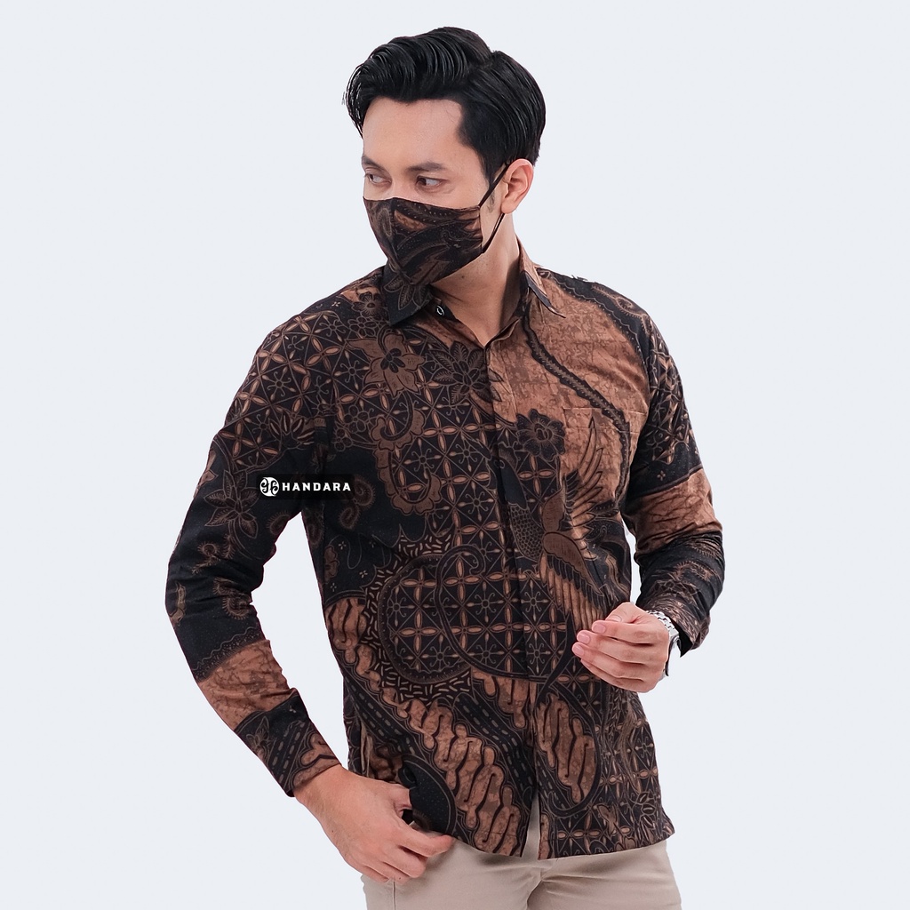 Handara Batik Pria Lengan Panjang Slim Fit Premium Mangkualam HB-326