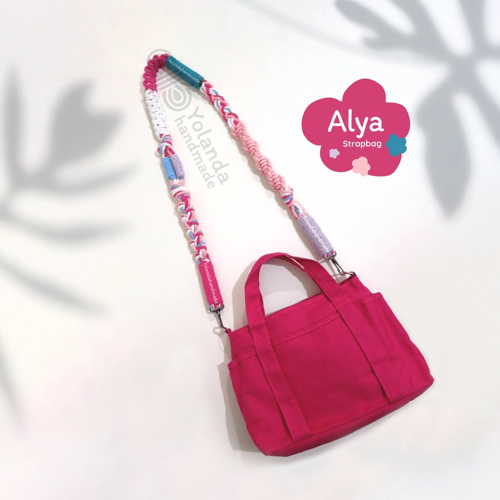 [TERMURAH] Tali Strap bag Macrame ALYA | Premium | Tali kamera | Strap Bag Lucu | Custom | Puffy Bag | Sling Bag | Pendek |COD