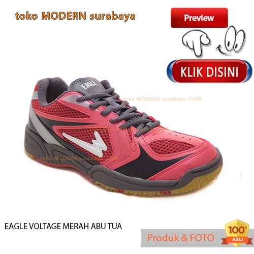 UKURAN JUMBO Sepatu Olahraga Pria Sepatu Badminton Kets tali EAGLE VOLTAGE