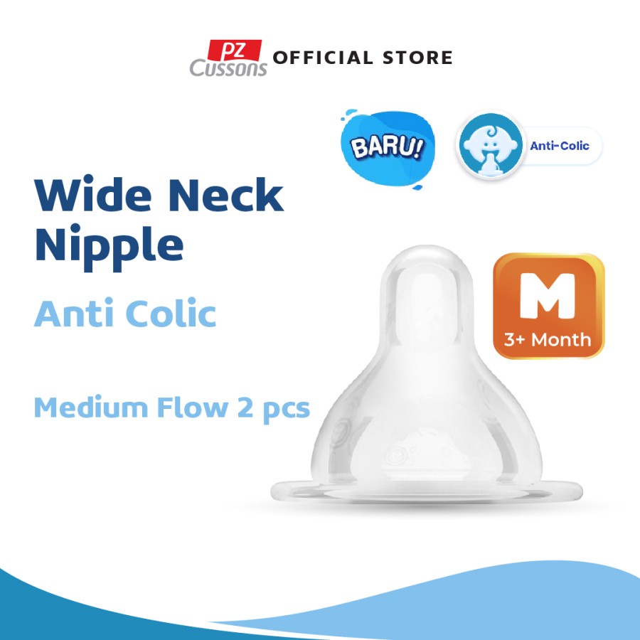 Cussons Baby Nipple Silicone Wide Neck (M) - Dot Botol Bayi Isi 2pcs