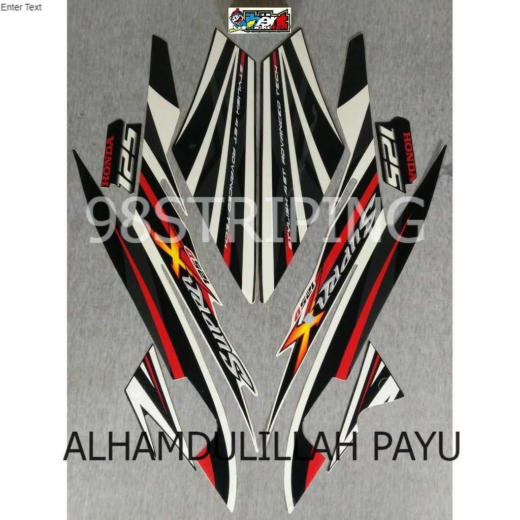 SUPRA X 125D PUTIH TAHUN 2008 2009 STRIPING LIS STANDAR ORI HONDA 125 D POLET BODY PLISIR