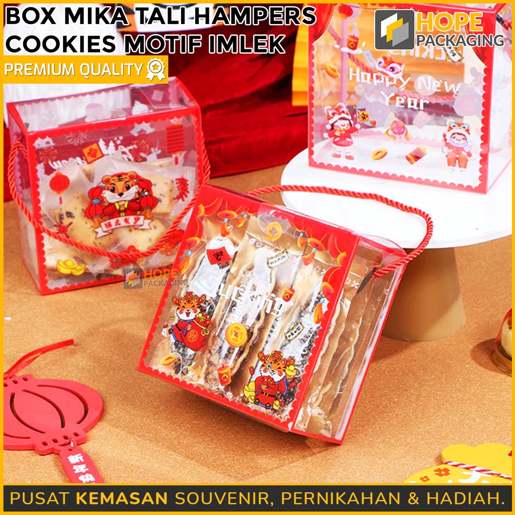 Box Mika Tali Hampers Cookies / box cookies hampers Imlek mooncake / hadiah permen kue goodie bag souvenir
