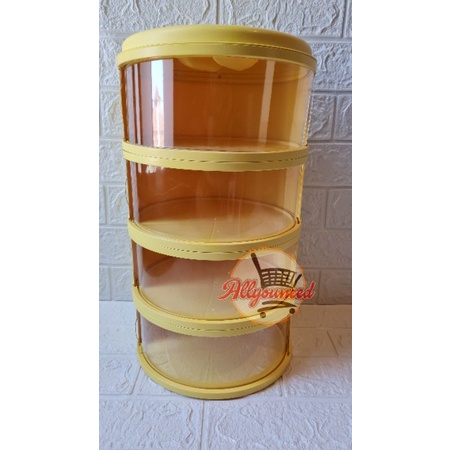 1 kg Rak Penyimpanan Makanan 4 Susun Tingkat Tudung Saji Tutup Food Cover 5 susun-sakura Kuning