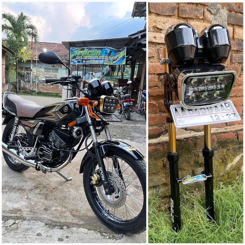 PAKET SET SHOCKBEKER SEKOK SHOCK DEPAN RX KING NEW AS GOLD SET LAMPU DAYMAKER KOTAK OVAL SET SPIDO