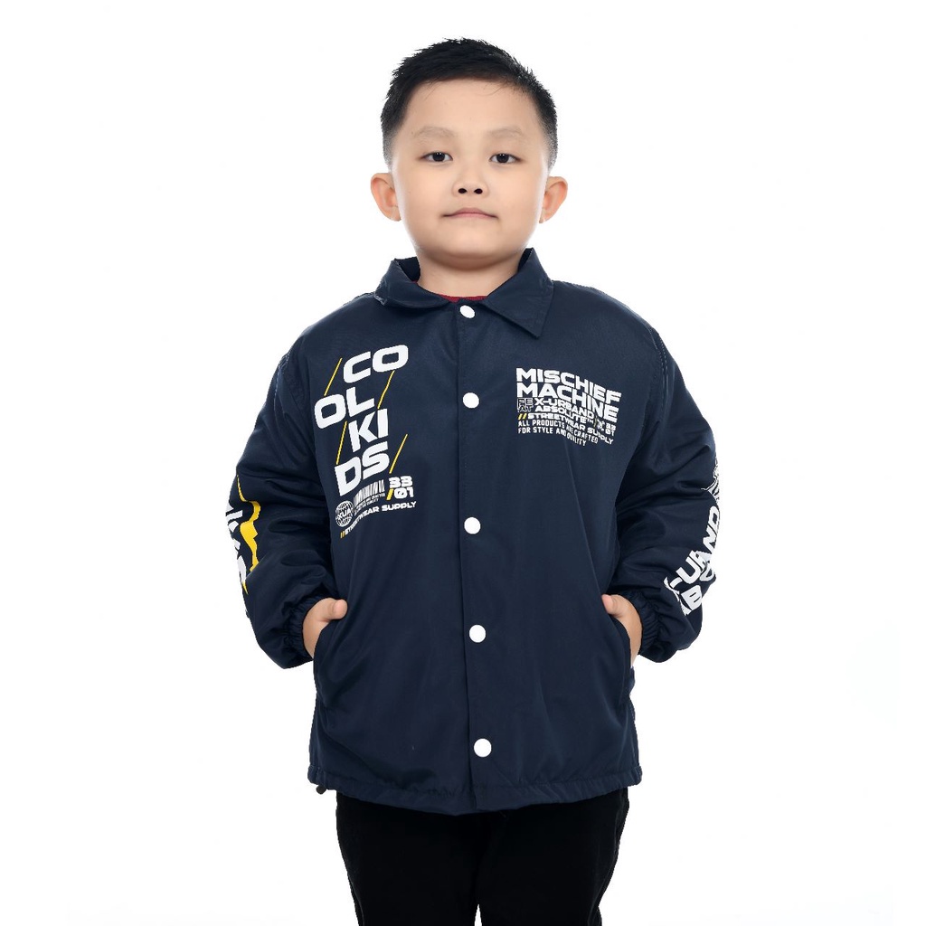 Jaket Coach Anak Anak Windproof Laki Laki-Perempuan Usia 1-11thn